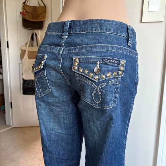 Calvin Klein Denim - y2k 2000s calvin klein studded bootcut‎ jeans